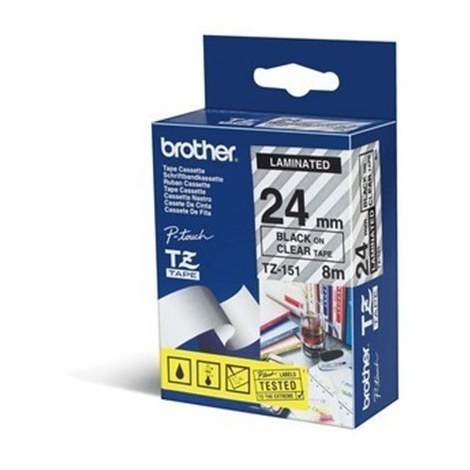 Brother | 151 | Laminated tape | Thermal | Black on clear | Roll (2.4 cm x 8 m) - 3
